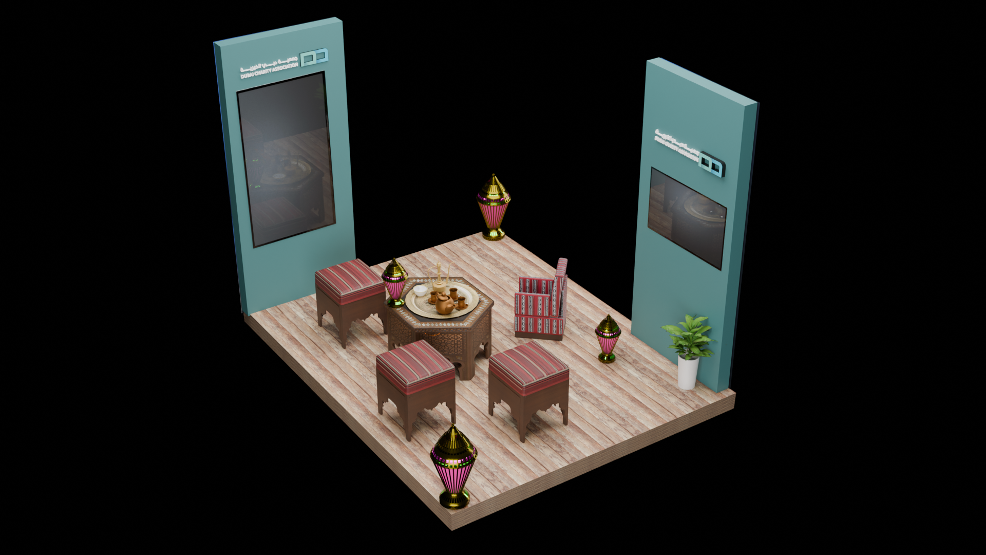Dubai charity Booths design